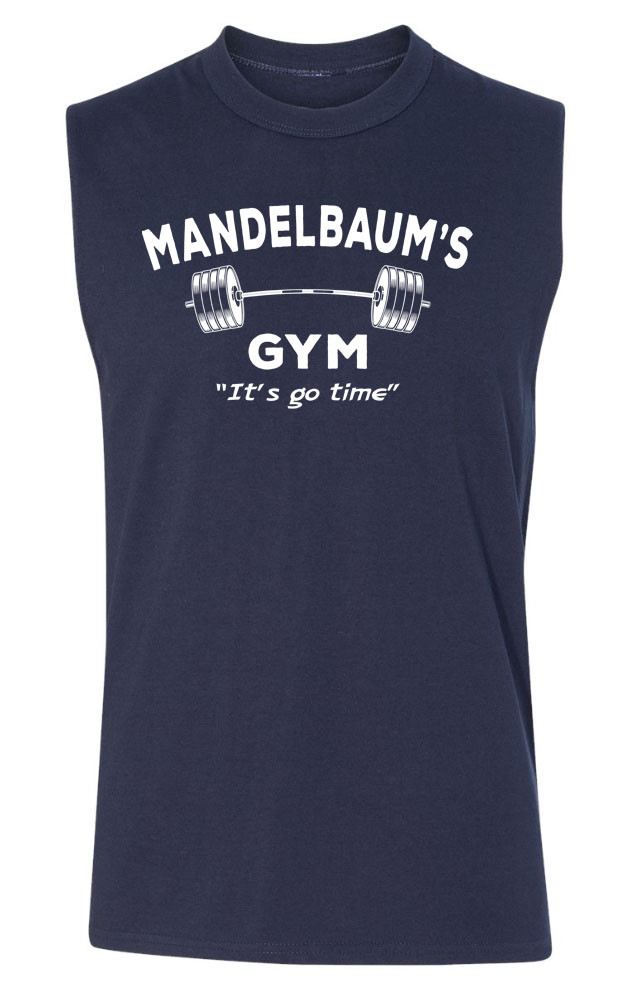 MANDELBAUM’S Gym SLEEVELESS T-shirt – Seinfeld Kramer Contanza Funny