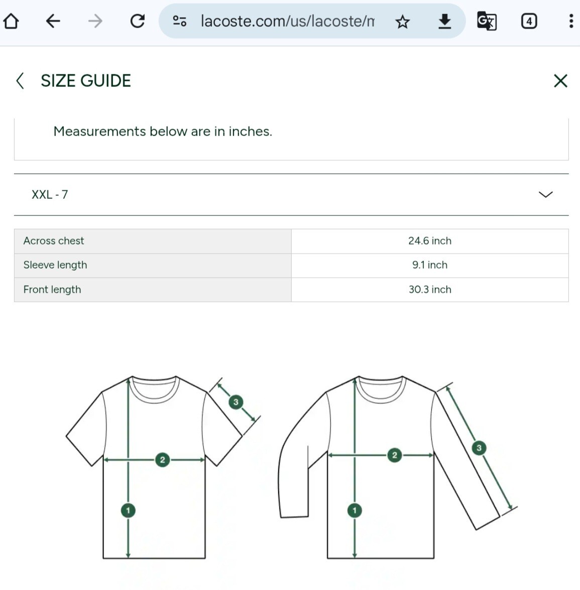 Lacoste Novak Djokovic Tennis T-shirt, Size 7 / 2XL, BNWT! USA 🇺🇸 DUTY FREE!