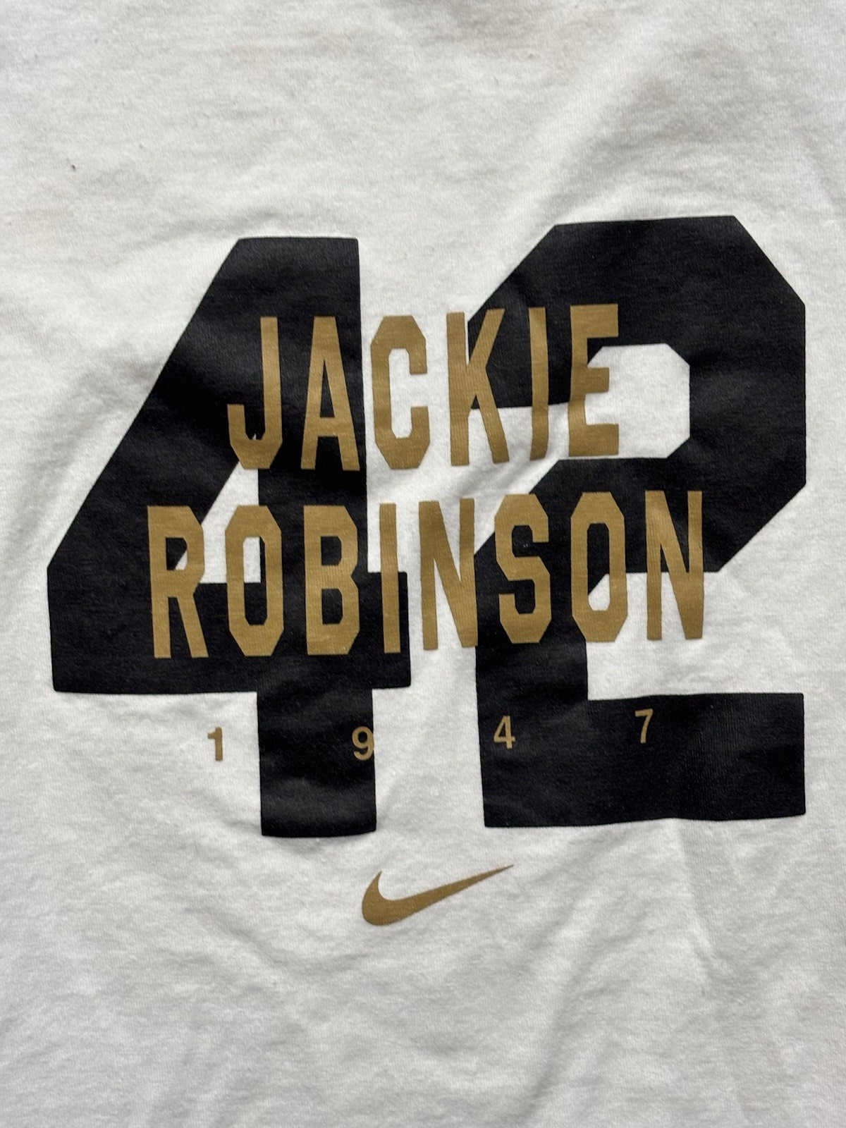 Nike Baseball 1947 Jackie Robinson 42 White T-Shirt Men’s Size L