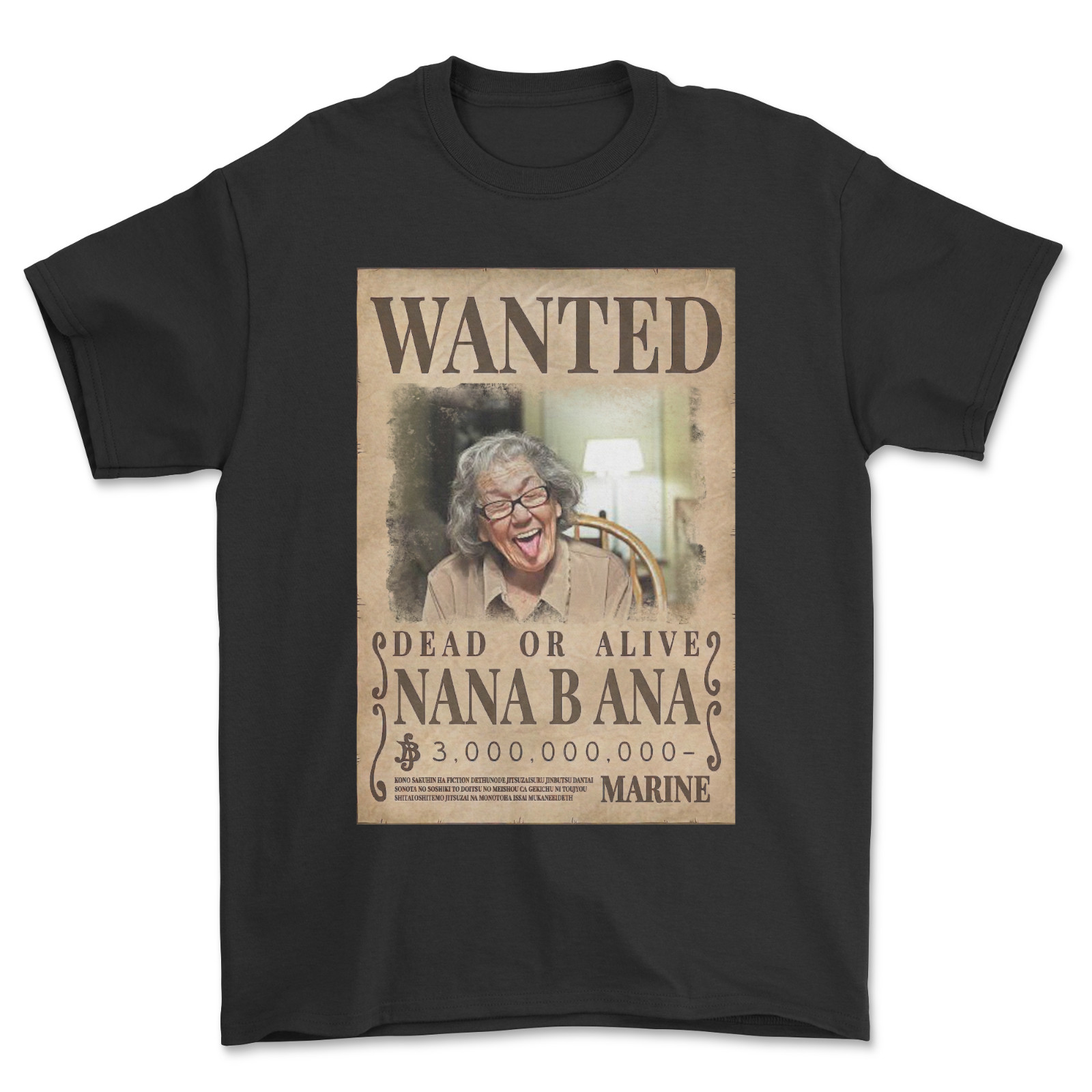 Custom Anime Wanted Poster Shirt | Personalized One Piece Style Tee