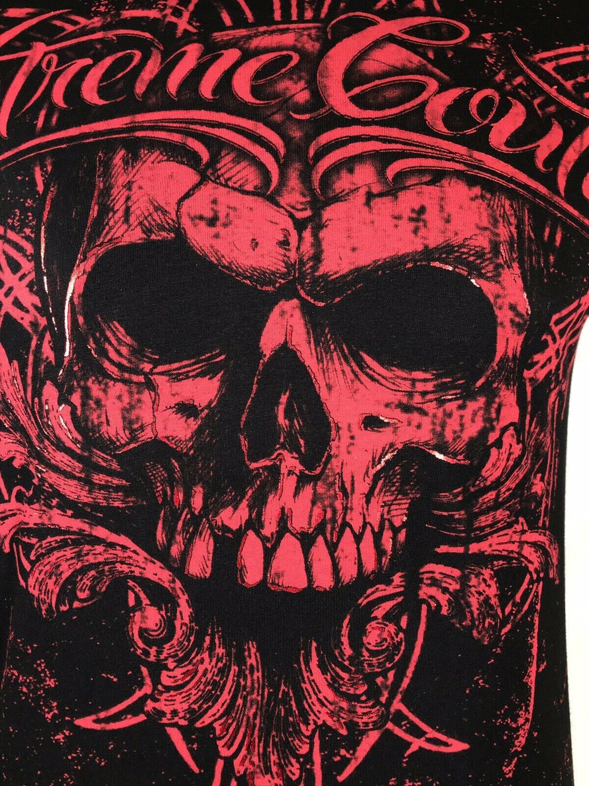 Xtreme Couture By Affliction Men’s T-Shirt VICTORY Skull Biker MMA Black S-5XL
