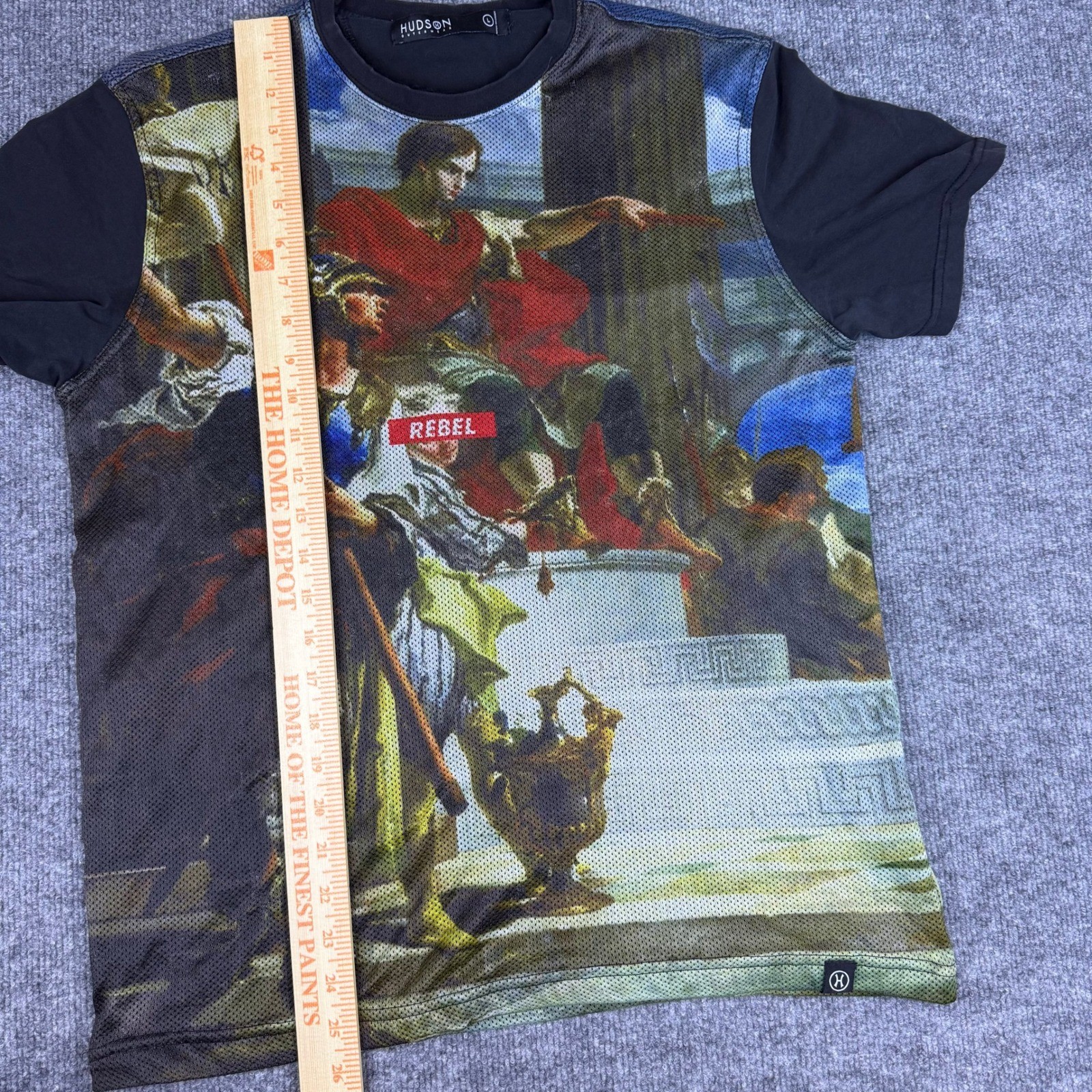 Hudson Outerwear Graphic Rebel Print Jersey T Shirt Men’s L Black Art 85 Slave