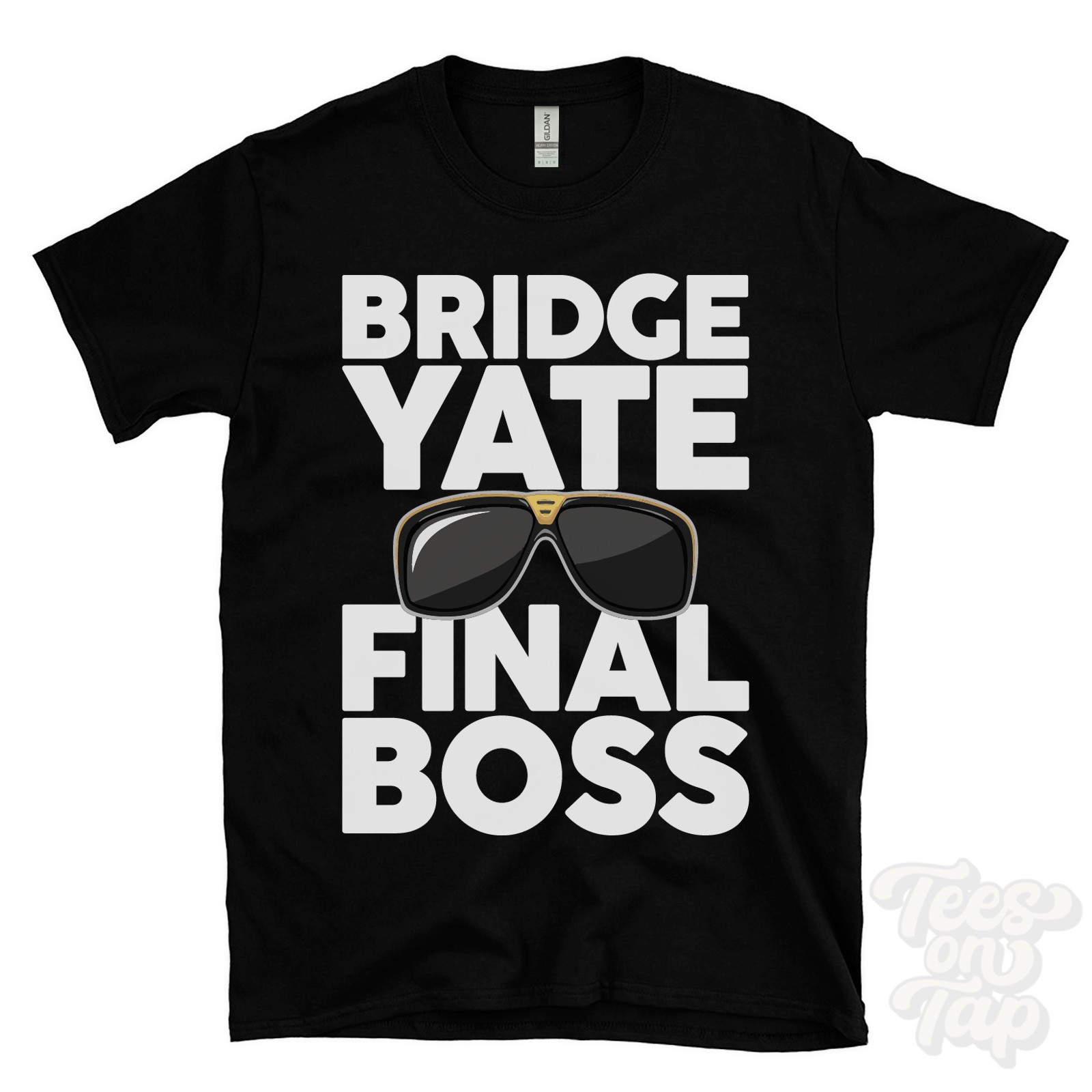 BRIDGE YATE FINAL BOSS T-SHIRT funny xmas gift gloucestershire england ibiza