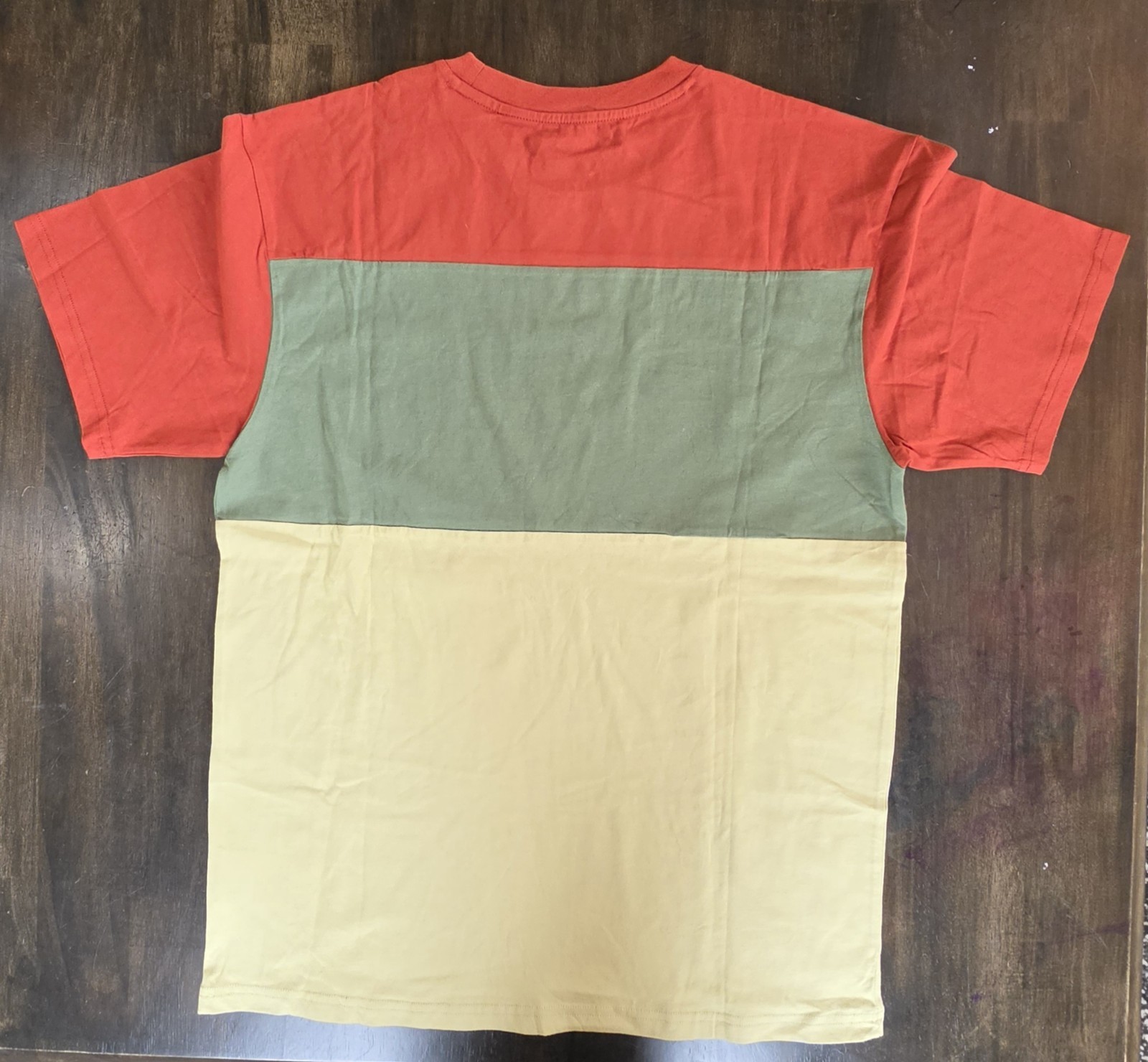 Diamond Supply Co. Men’s Medium Colorblock Graphic T-Shirt Orange Green Tan