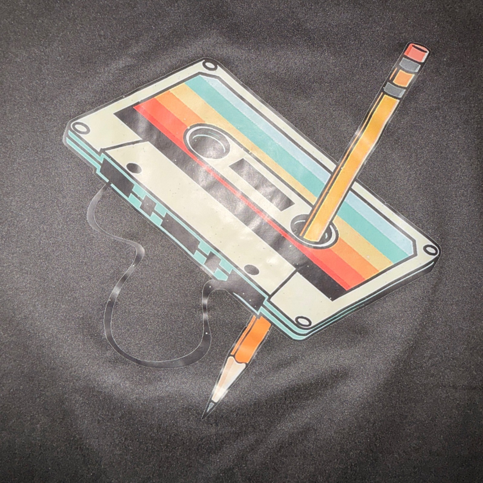 Cassette Tape Graphic Tee Men M Black Good Retro 80s Music Shirt
