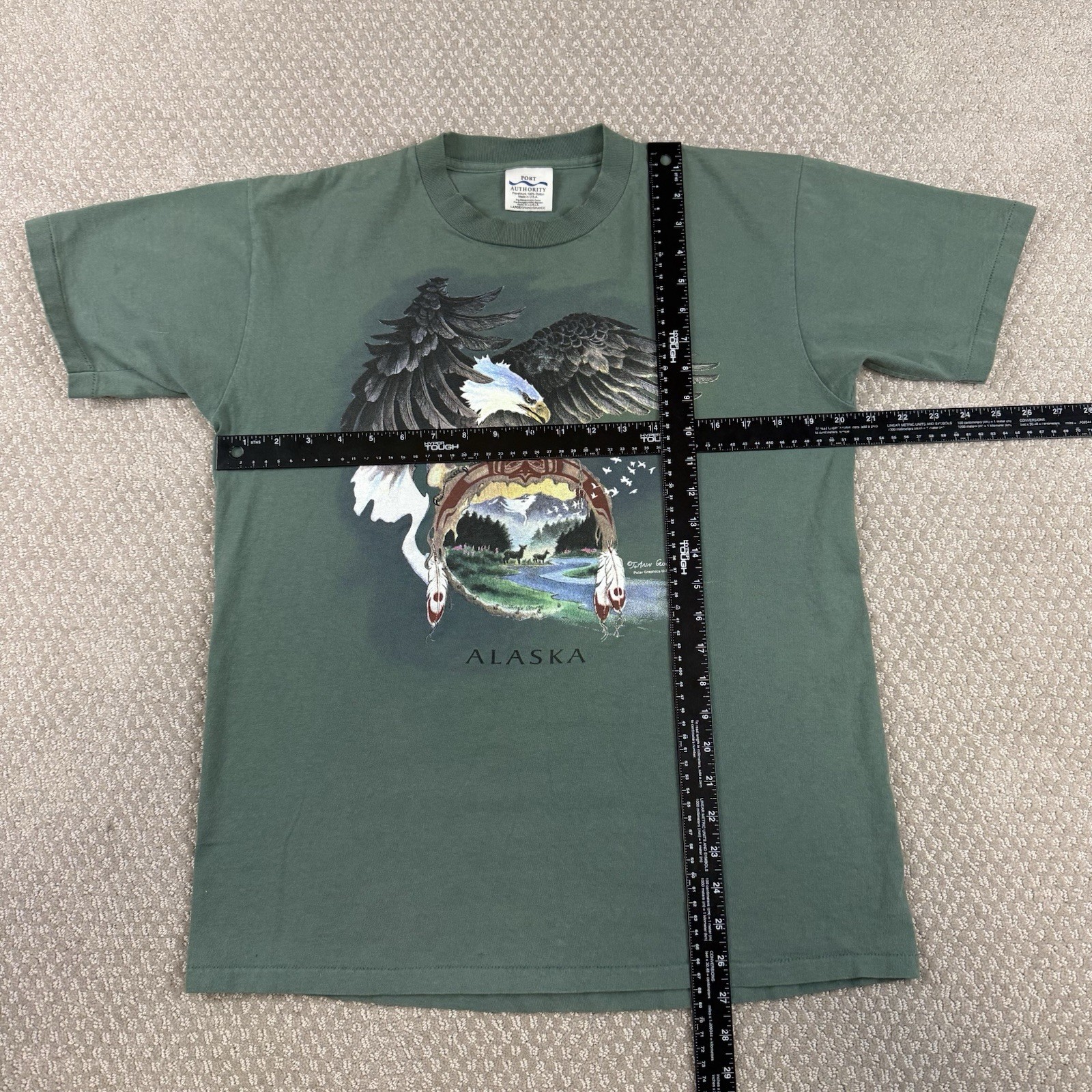 Vtg Alaska Eagle Native Totem T Shirt Men’s Sz L Single Stitch Polar Graphics US
