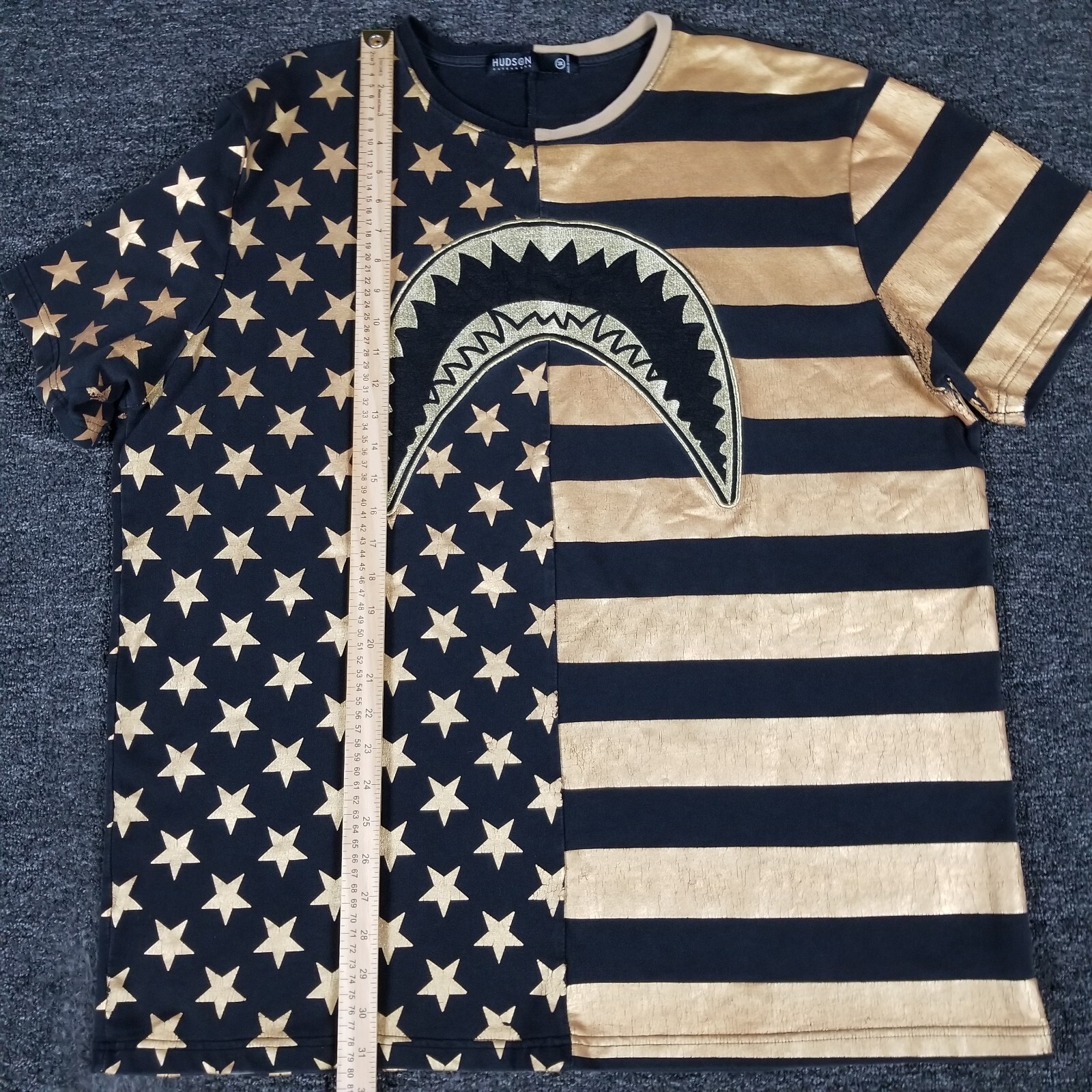 Hudson Outerwear Shirt Mens 3X American Flag Black Stars Stripes We Get Money