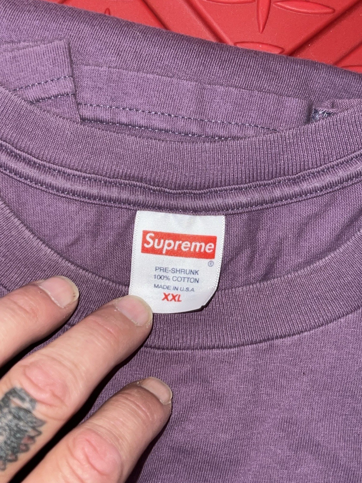 Supreme Tonals Box Logo T-Shirt Dusty Purple, Size XXL