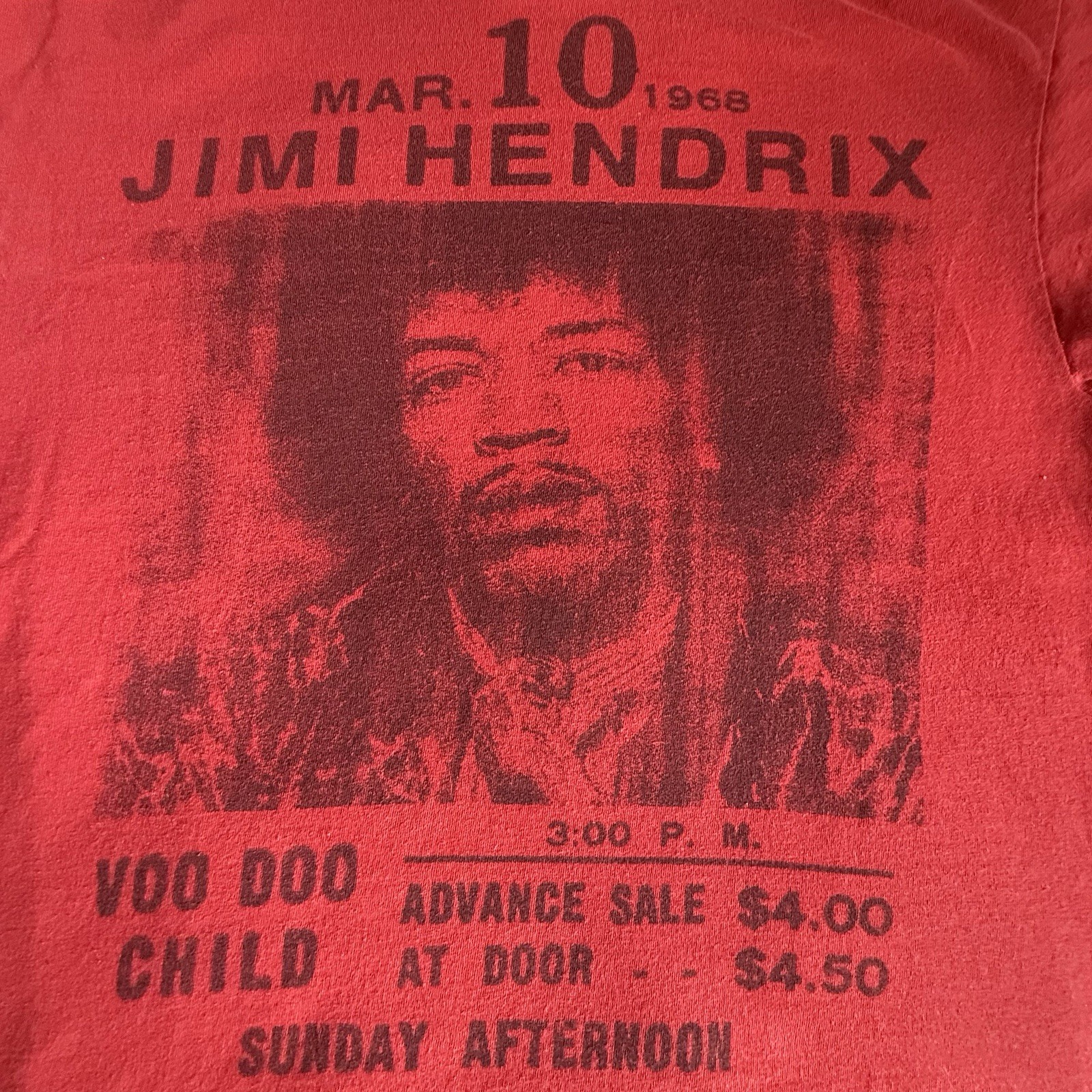 JIMI HENDRIX Voodoo Child Licensed T-Shirt 2011. XL STONE FREE Preowned NV