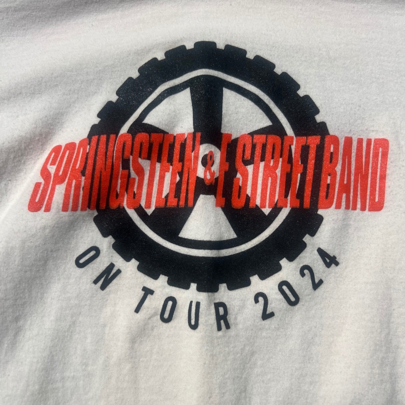 Bruce Springsteen E Street Band 2024 Tour T-Shirt Small CreamGraphic Concert Tee