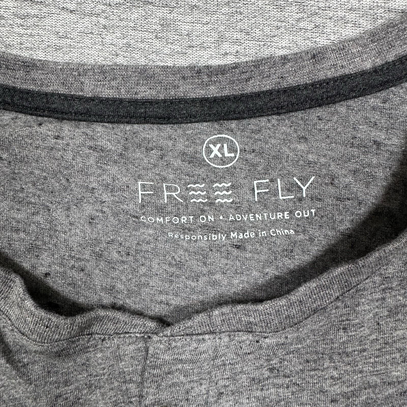 Free Fly Shirt Mens XL Gray Long Sleeve Henley Bamboo Cotton Blend Outdoor