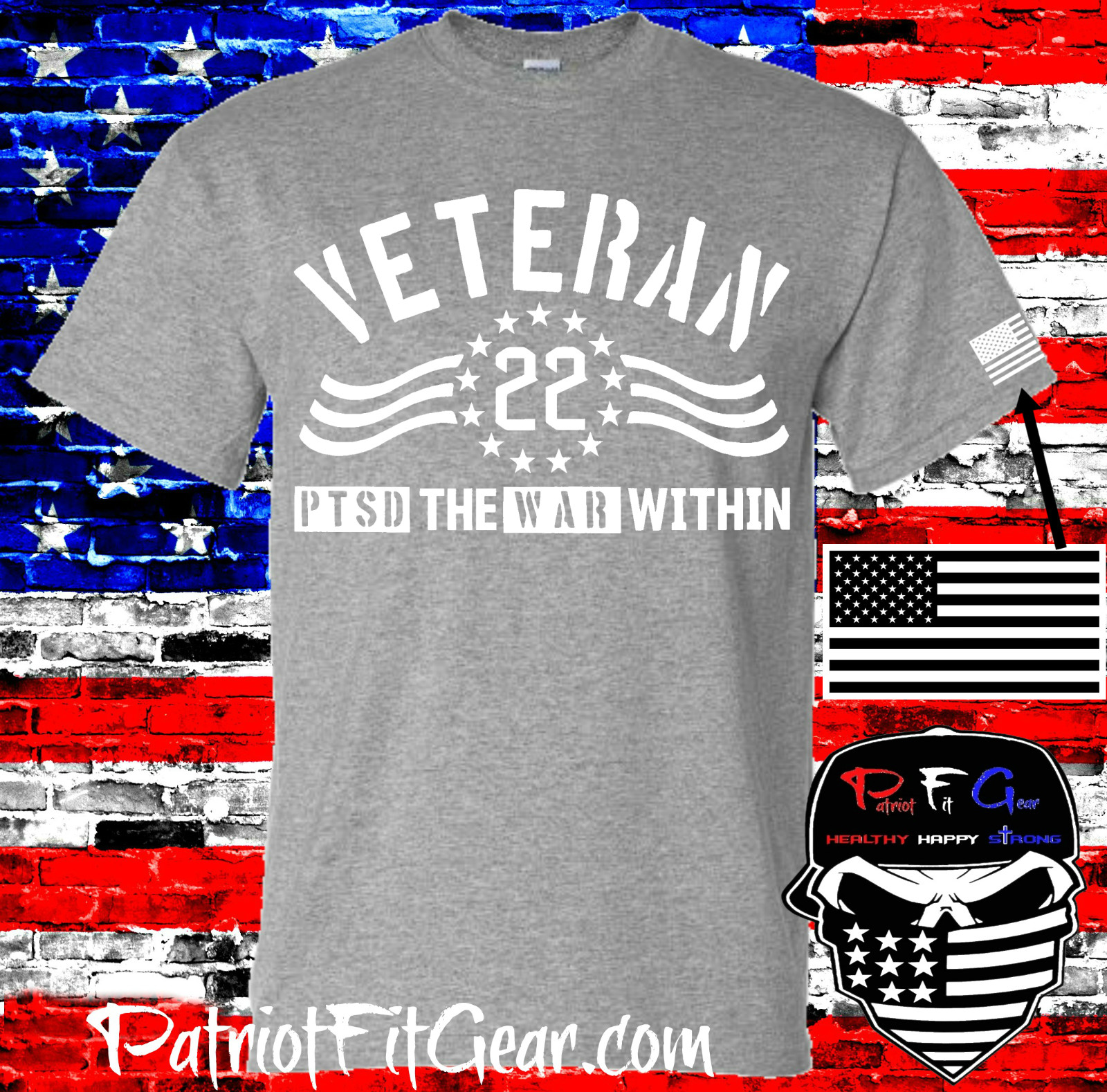 t-shirt,Veteran 22,PTSD The War Within,Support Our Troops,Military,PTSD,22 A Day