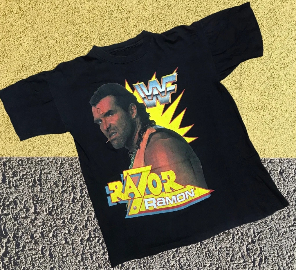 Vintage 1992 Razor Ramon Scott Hall T-Shirt Classic Black Unisex S-234XL E1350