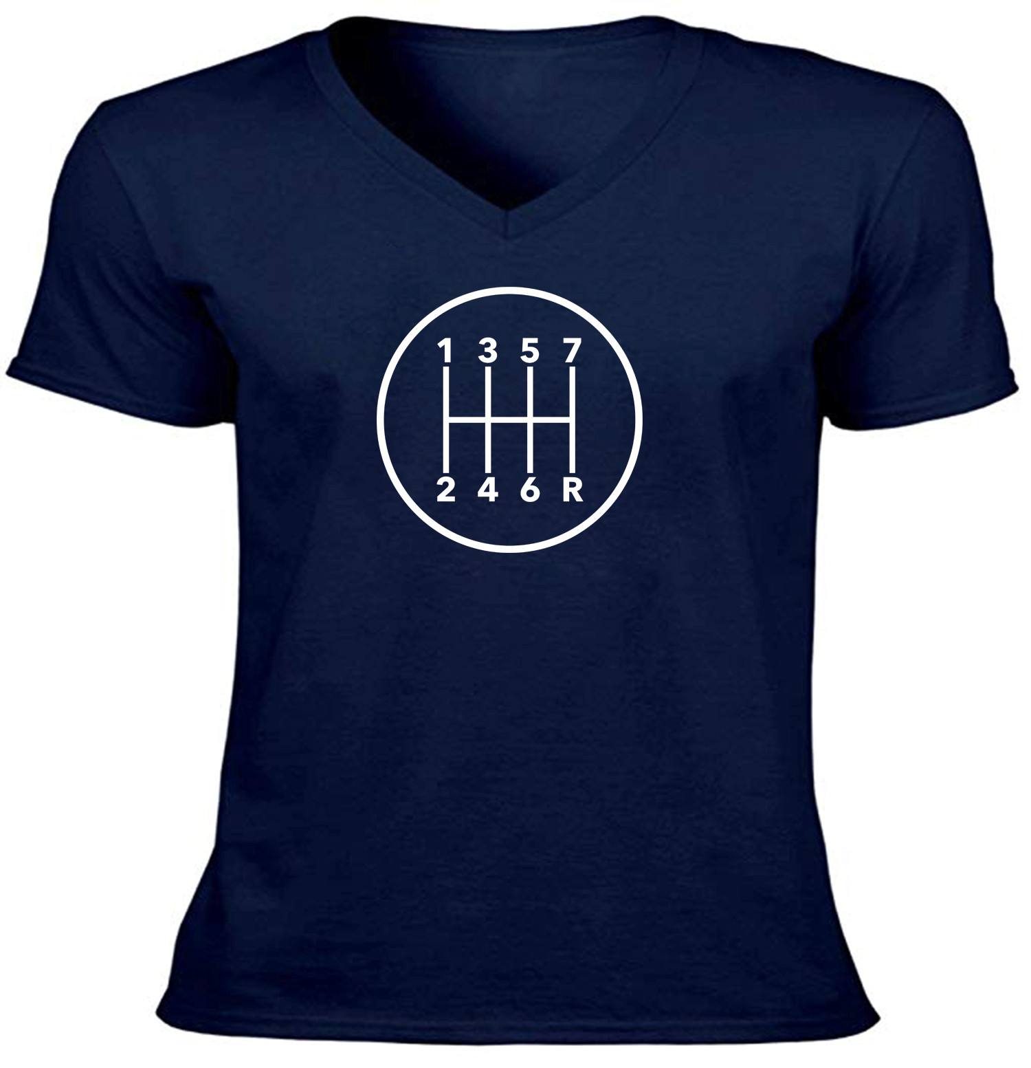 Manual Transmission Gears Shift Pattern 7 Speed Stick T-Shirt Manual Gearbox Tee