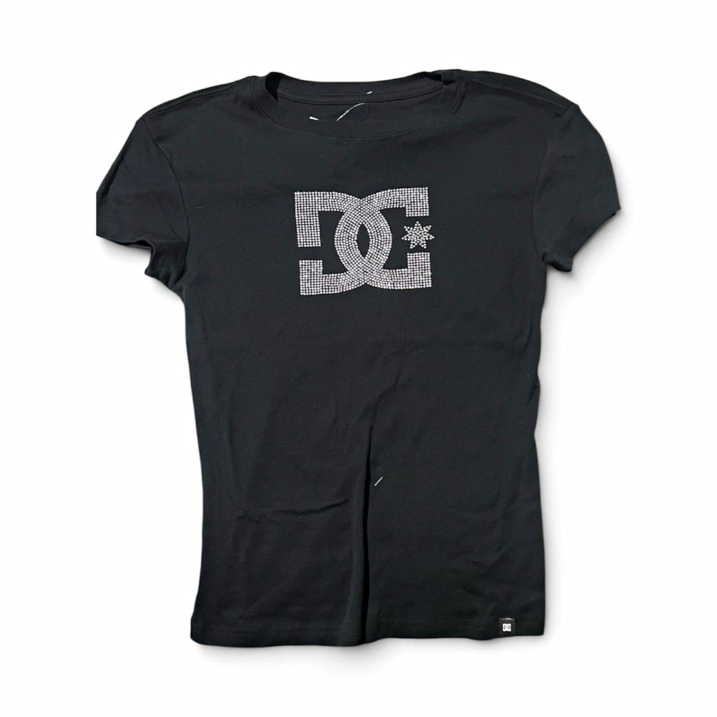 DC Shoes Men’s Black Graphic Logo Crew Neck Short Sleeve Knit T-Shirt XS #y2k