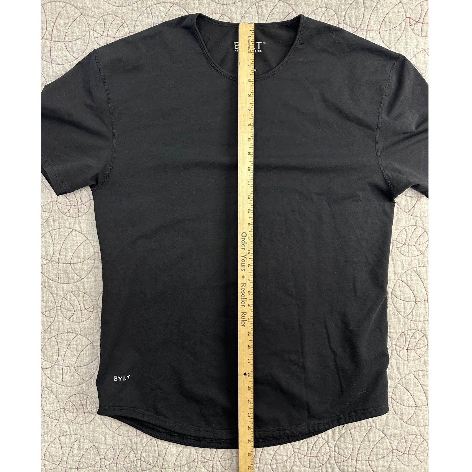 BYLT Lux Drop Cut T-Shirt Black Short Sleeve Curved Hem / Mens XL