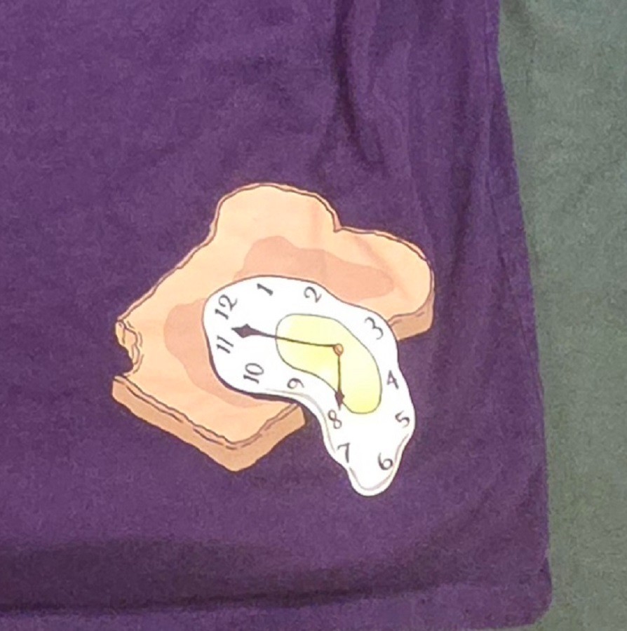 TEDDY FRESH Always Late PURPLE T Shirt XL Long sleeve Lots of Graphics COOL