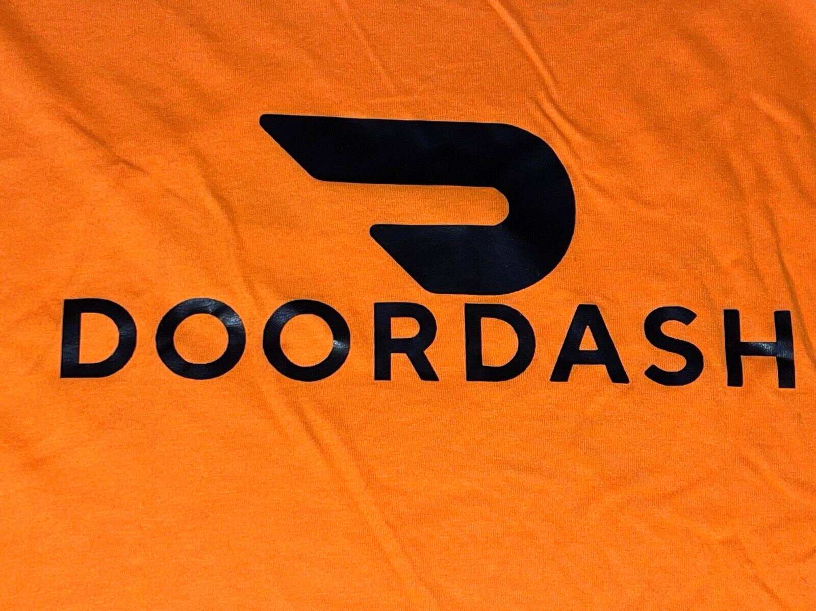 DoorDash Front & Back Food Delivery Driver ORANGE Short Sleeve 2XL Shirt *RARE*