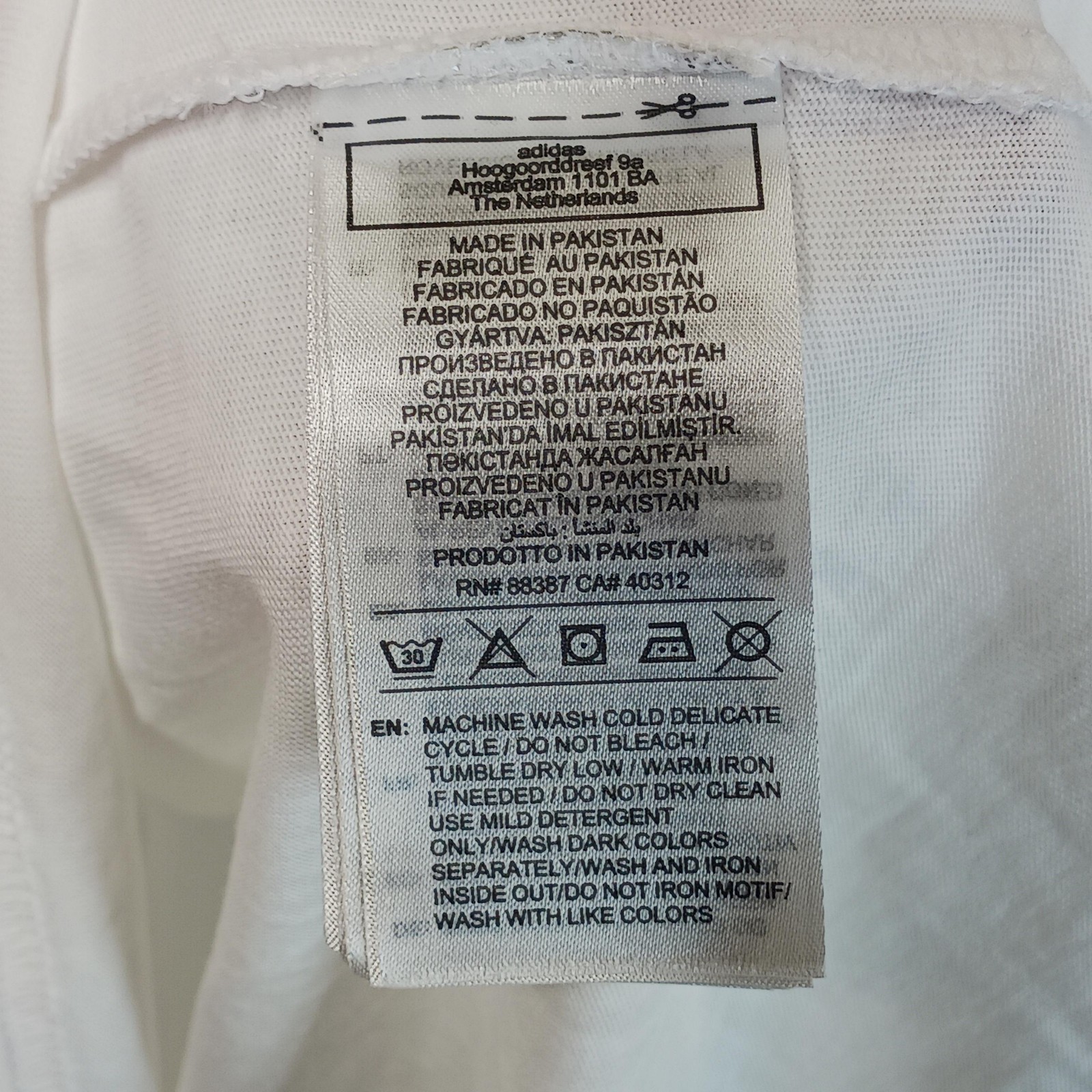 Adidas Originals Shirt Mens 2XL White Trefoil 3 Stripes Crew T-Shirt Tee Logo