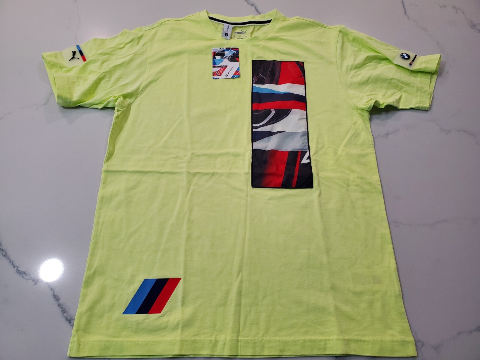 New PUMA BMW Motorsport MMS Street Tee T-Shirt Short Sleeve Medium NWT