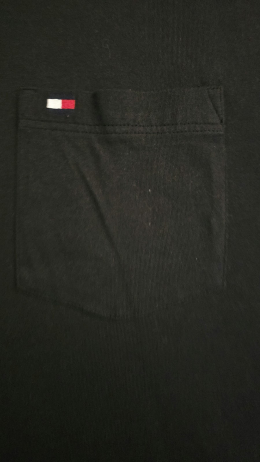 Tommy Hilfiger Men’s Black Solid Logo Crew Neck Short Sleeve T-Shirt XL