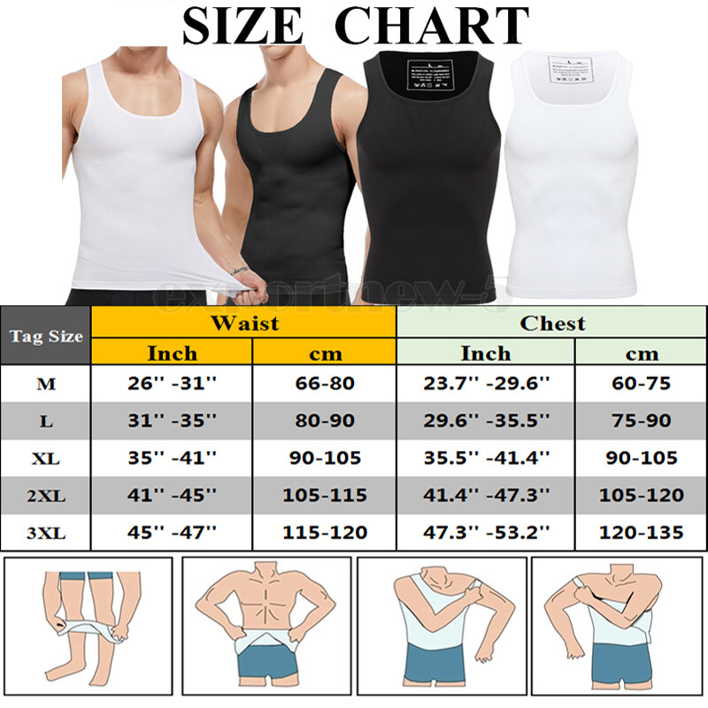Fajas Colombianas para Hombres Men Compression Body Shaper Abdomen Control Tank