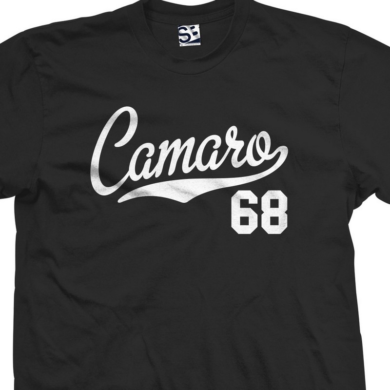 Camaro 68 Script Tail T-Shirt | 1968 Classic Muscle | Womens Mens Jersey Tee