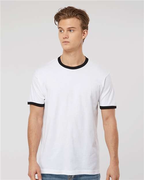 Tultex 246 Unisex Fine Jersey Ringer T-Shirt