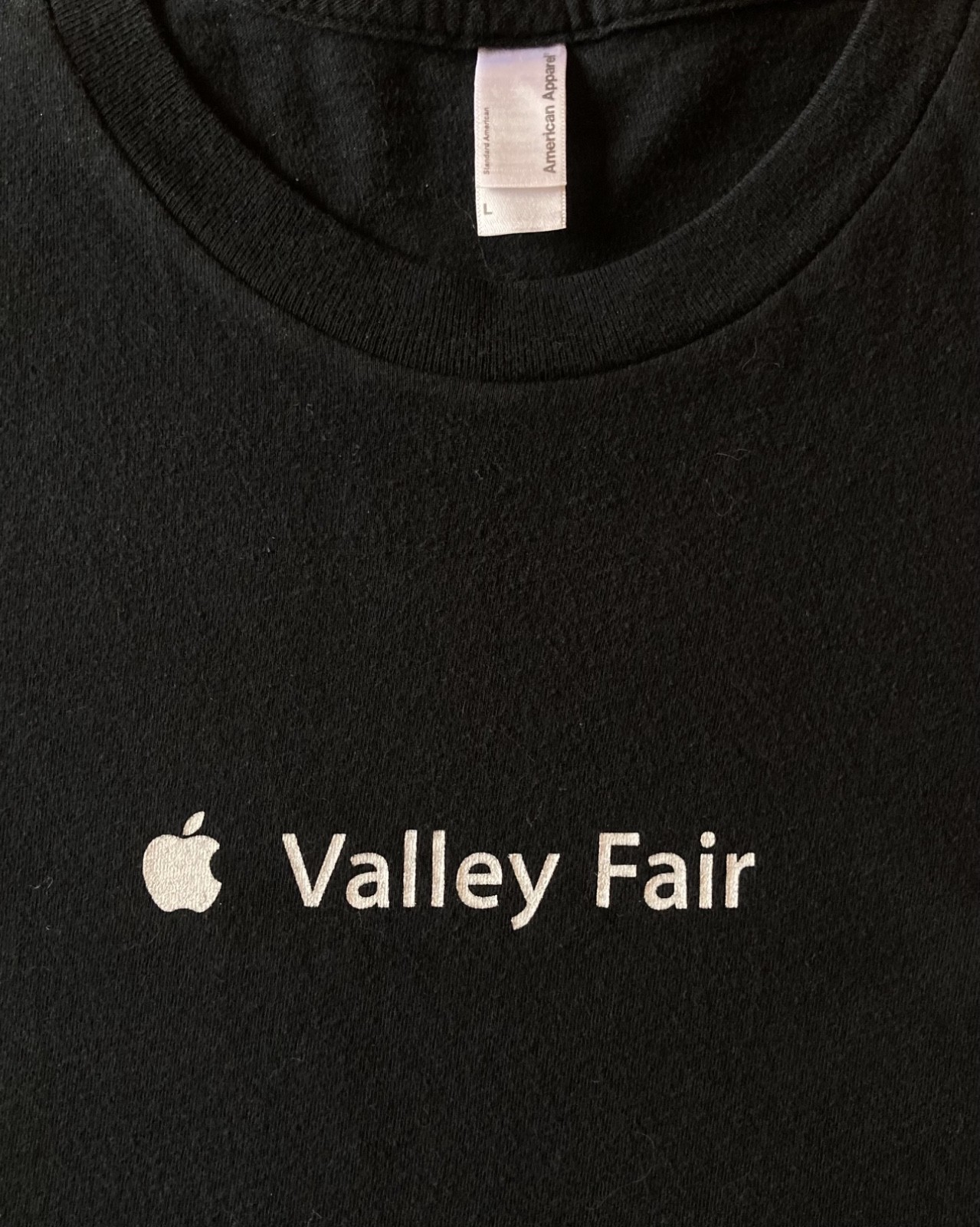 🍎 T-shirt Nostalgic Size Large Black Valley Fair Santa Clara CA
