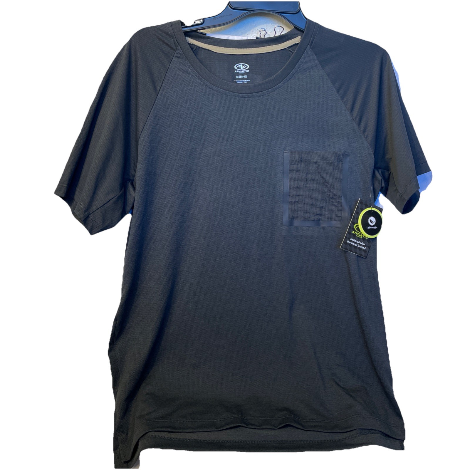 Men’s Athletic Works Greystone Jacquard Tee M 38-40 Shirt T-shirt NEW