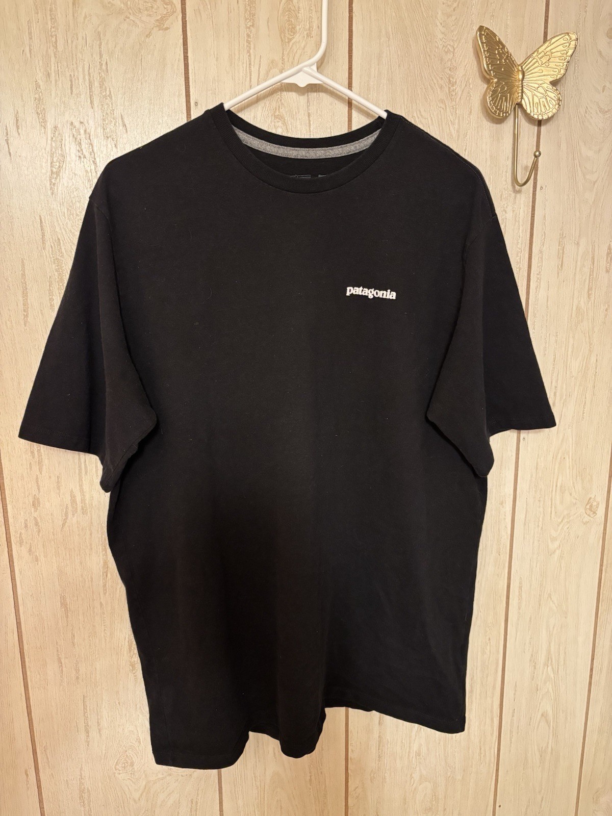 Patagonia Black Short Sleeve Tee with Small Chest Logo