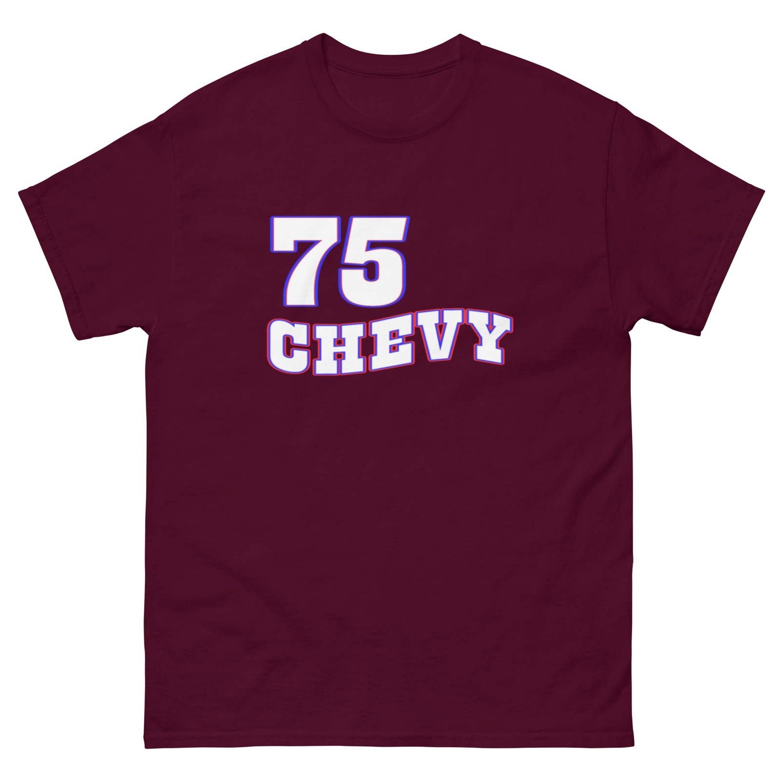 75 CHEVY HOT ROD T SHIRT sizes SMALL thru 5XL CHOOSE FROM 10 COLORS!