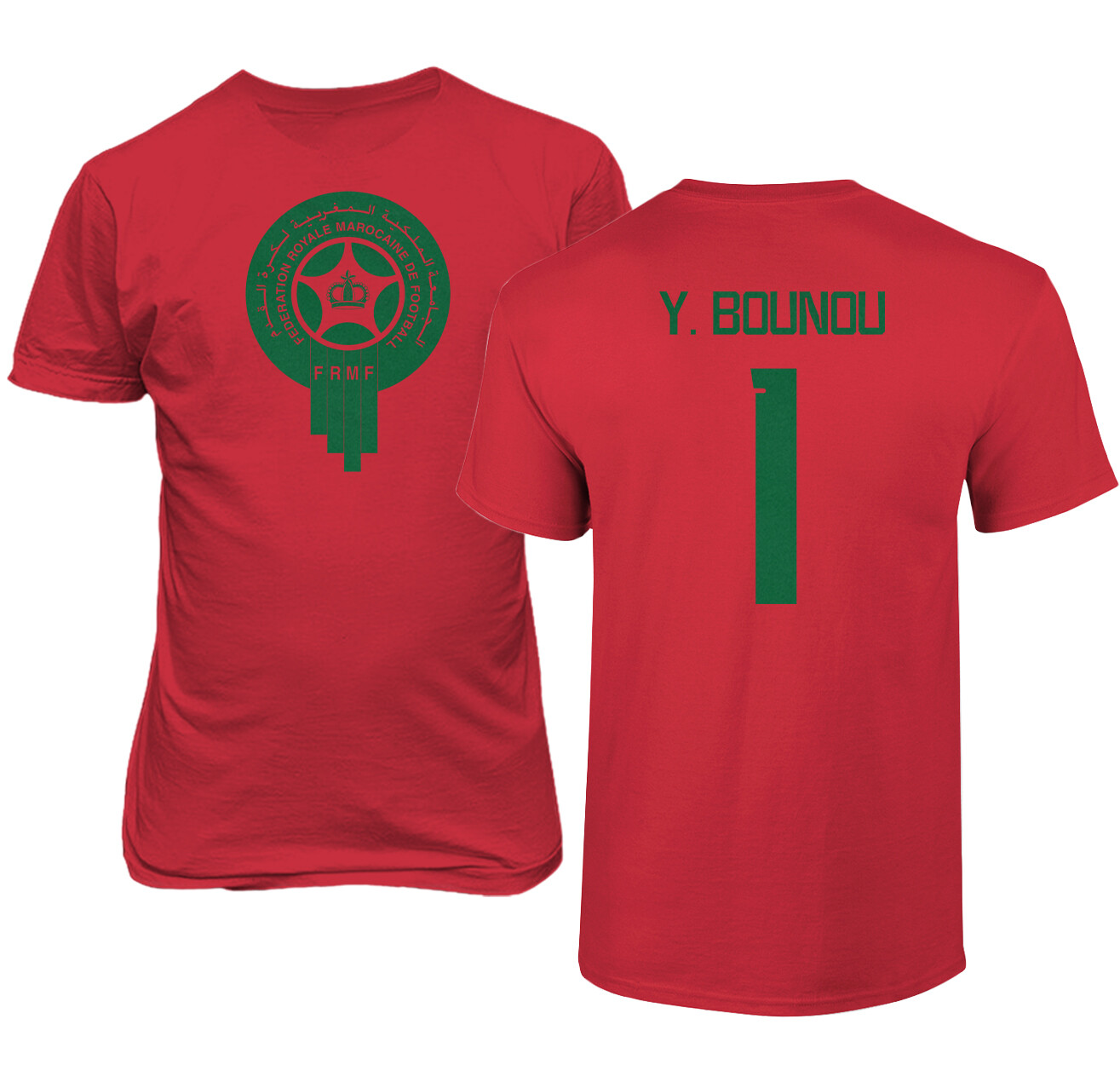 Morocco Soccer #1 Yassine Bounou World Football Fans Adult and Youth T-Shirt