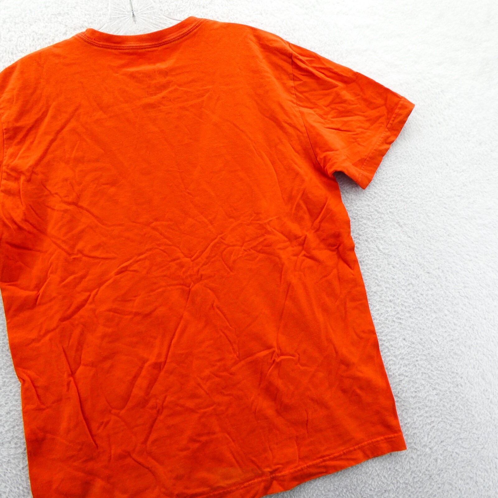 Nike Shirt Mens Medium Orange Regular Cotton Tee Beach Casual Summer Gym Sport