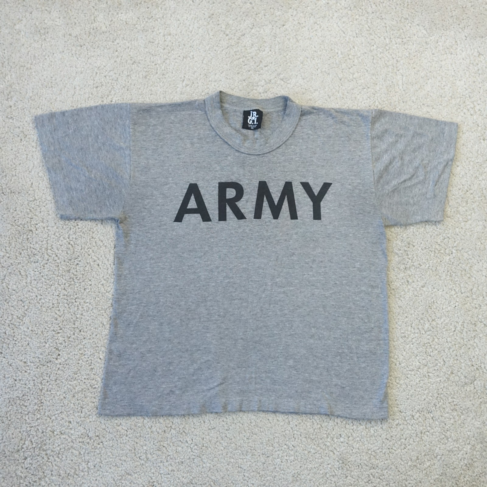 Vintage Army T Shirt Mens Extra Large Grey Single Stitch USA Made Military Tee
