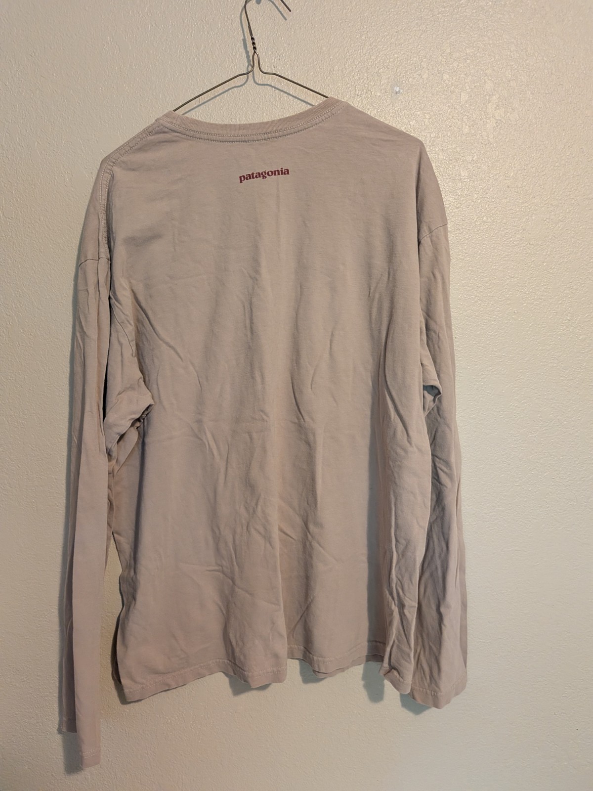 Patagonia Climate Counts Kill The Gas Pump Men’s Size XL Beige LS Organic Cotton