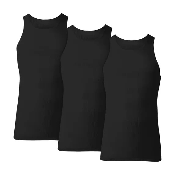 Hanes Men’s Tank Top Undershirt,Moisture-Wicking,Cotton Ribbed Tanks 1 DAY ship