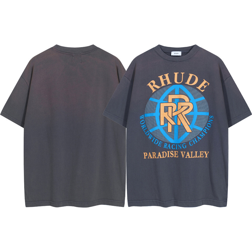🎁🎁33Style Men Women RHUDE High Quality Cotton Short Sleeve Polo T-Shirt S-2XL