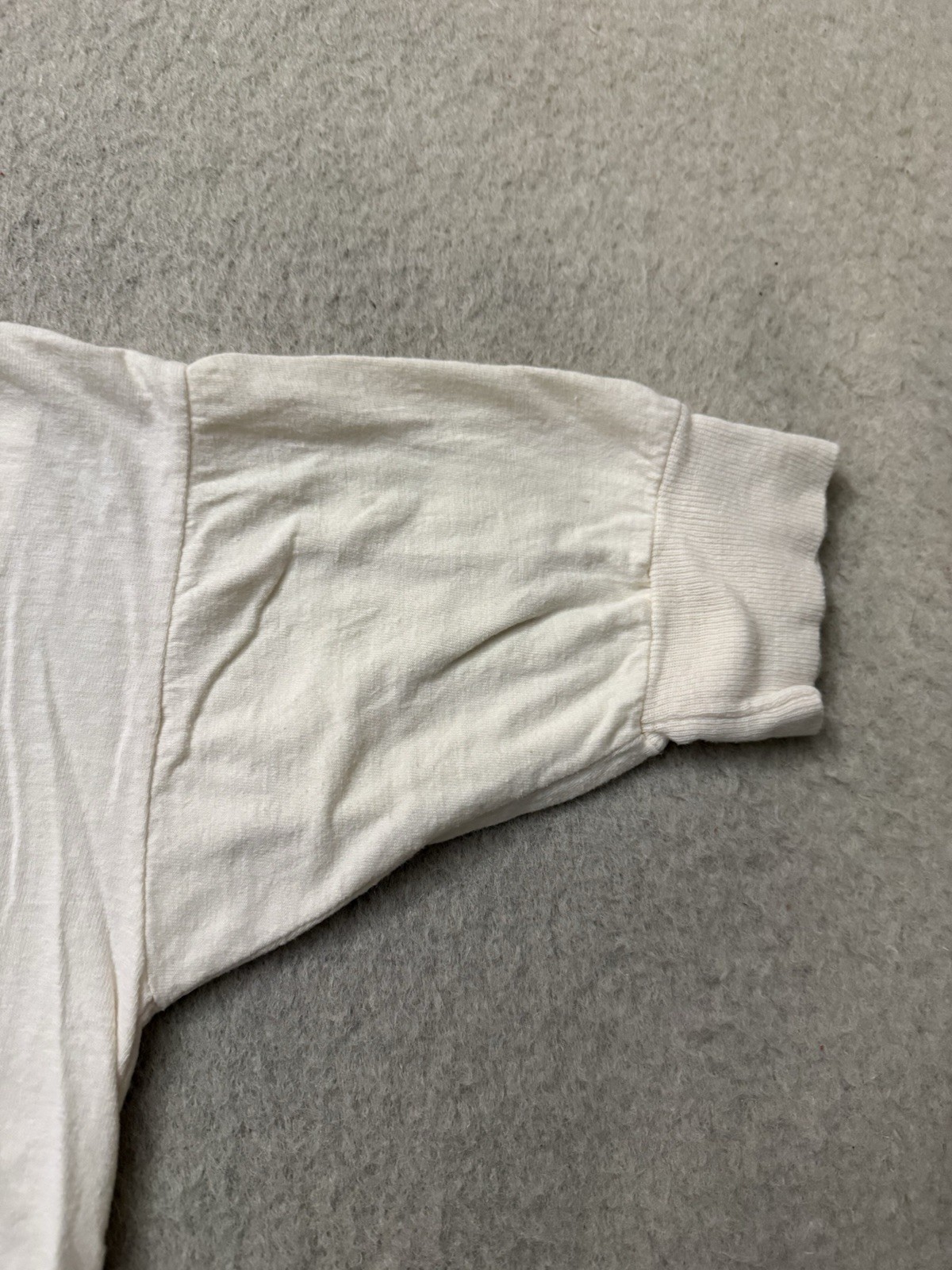 Vintage 30s 40s Paneled White Blank Tee Jersey All 100% Cotton 20×27 Very Rare