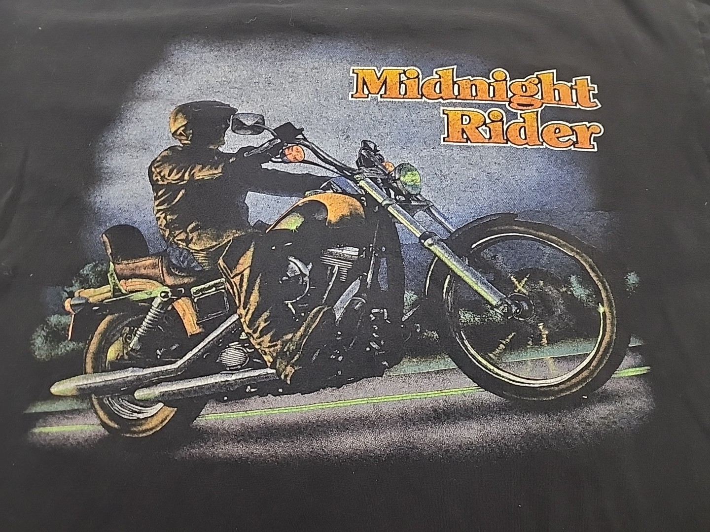 RARE 🔥 Vintage Midnight Rider T Shirt 1990’s Motorcycle Biker Size XL TSI