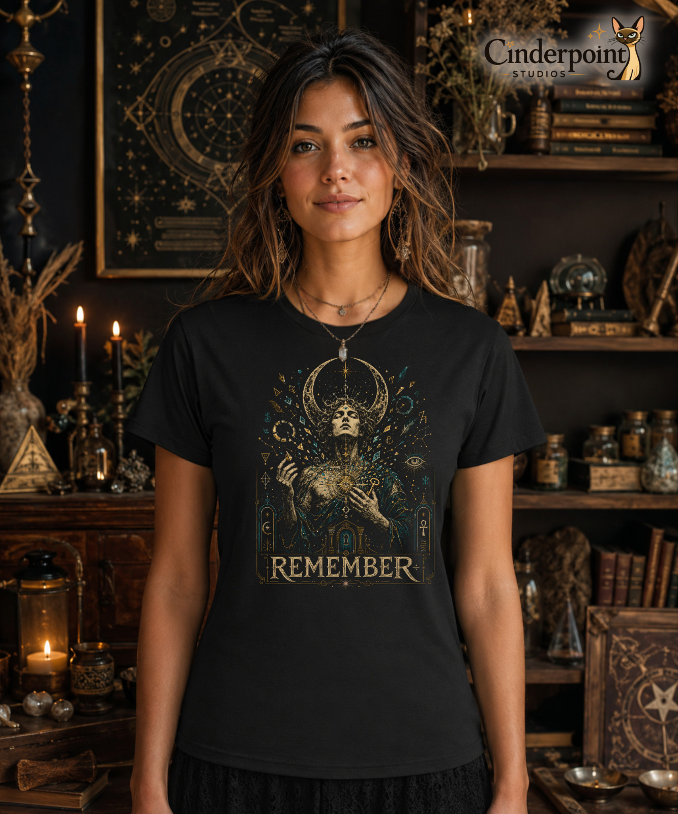 Remember Ancient Wisdom Shirt Sacred Geometry Esoteric Art Ouroboros Tee XS-5XL