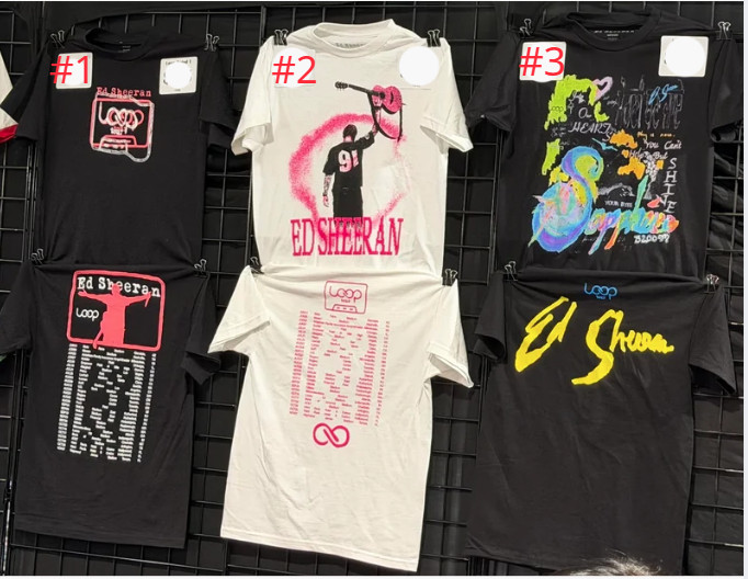 Ed Sheeran T Shirts Loop Tour Music Cassette Stadium Concert Merch Tee Reprint