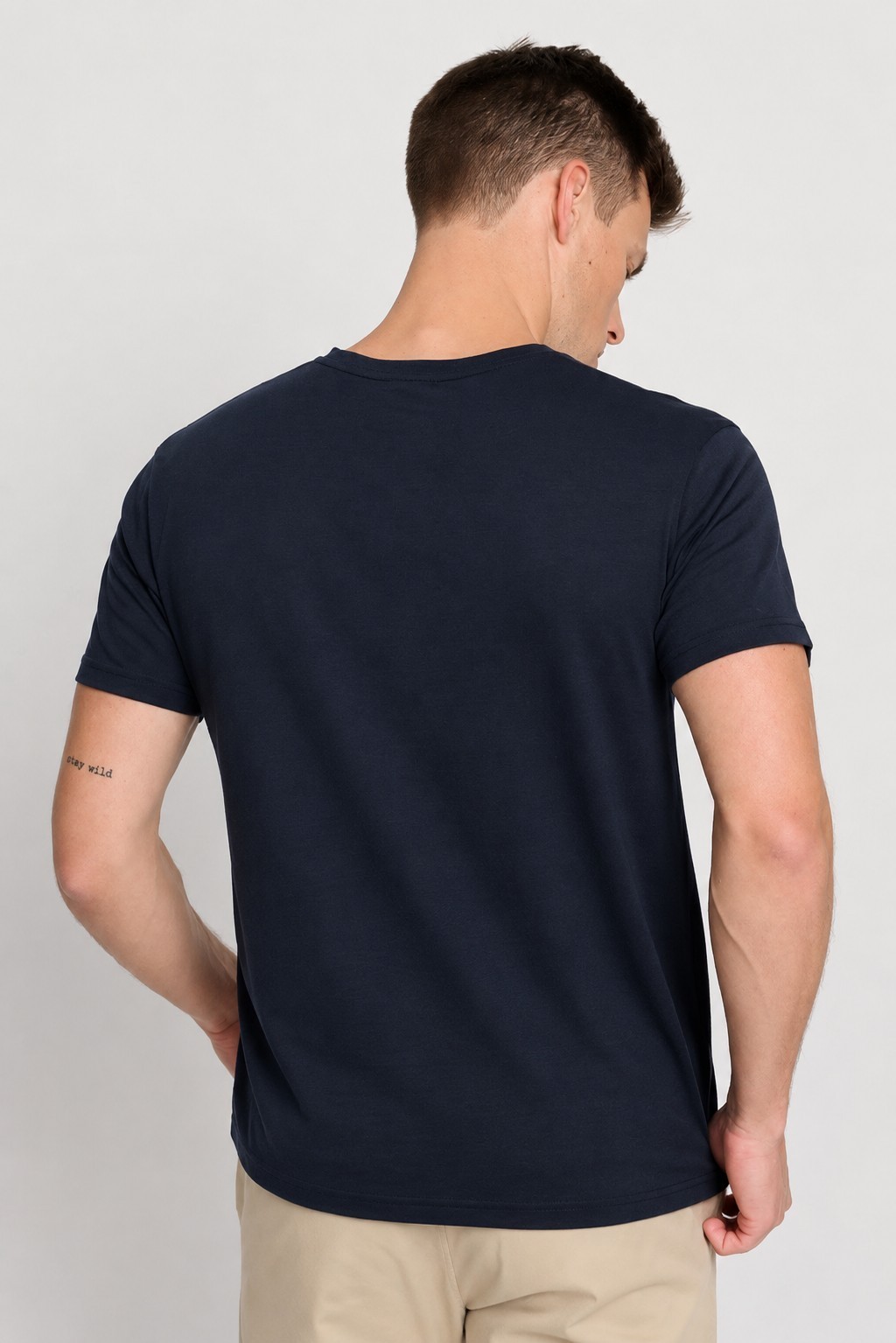 Men’s 220 GSM Black Cotton T-Shirt Crew Neck Short Sleeve Regular Fit S,M,L,XL