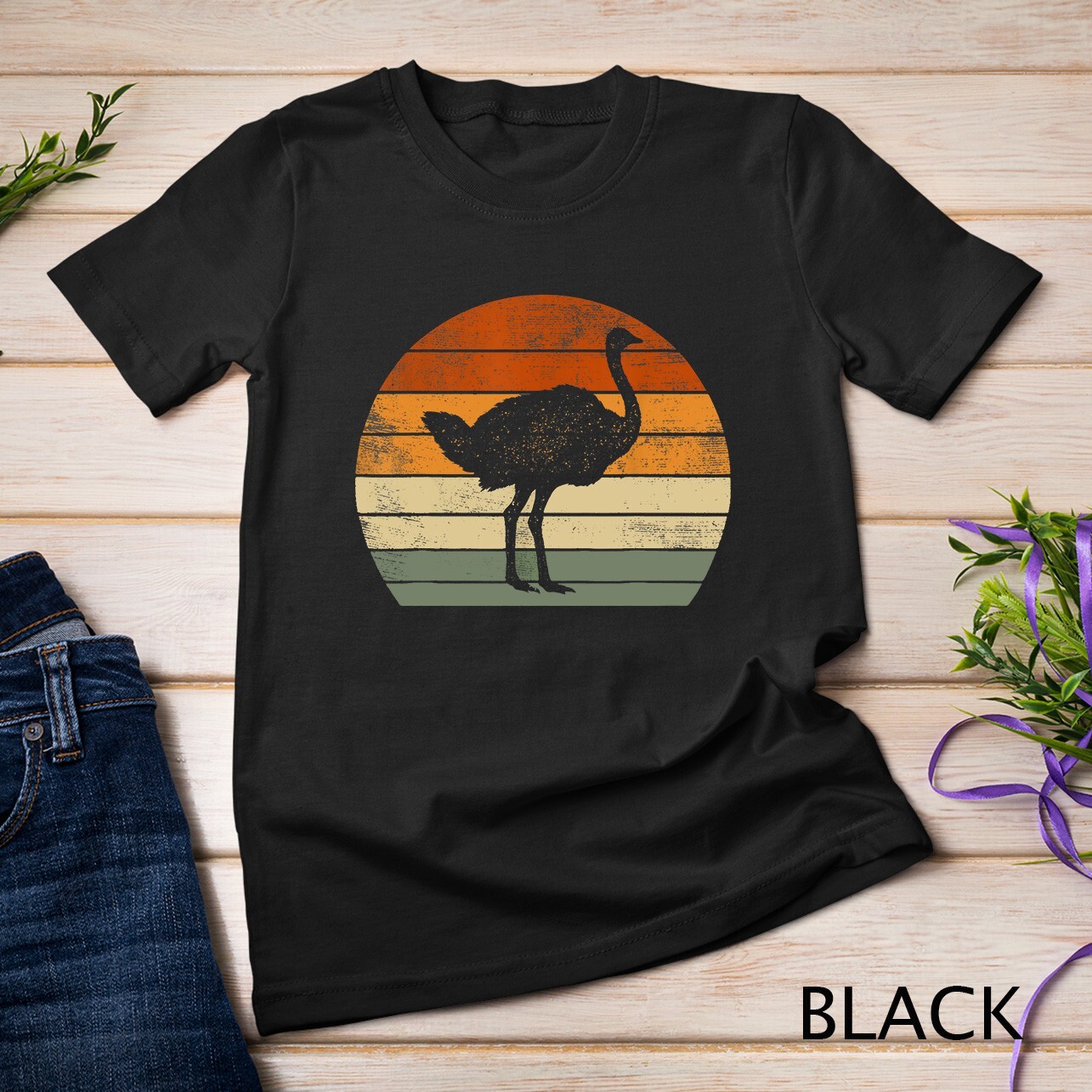 Ostrich Gifts For Women Men Funny Emu Bird Print Graphic Unisex T-shirt