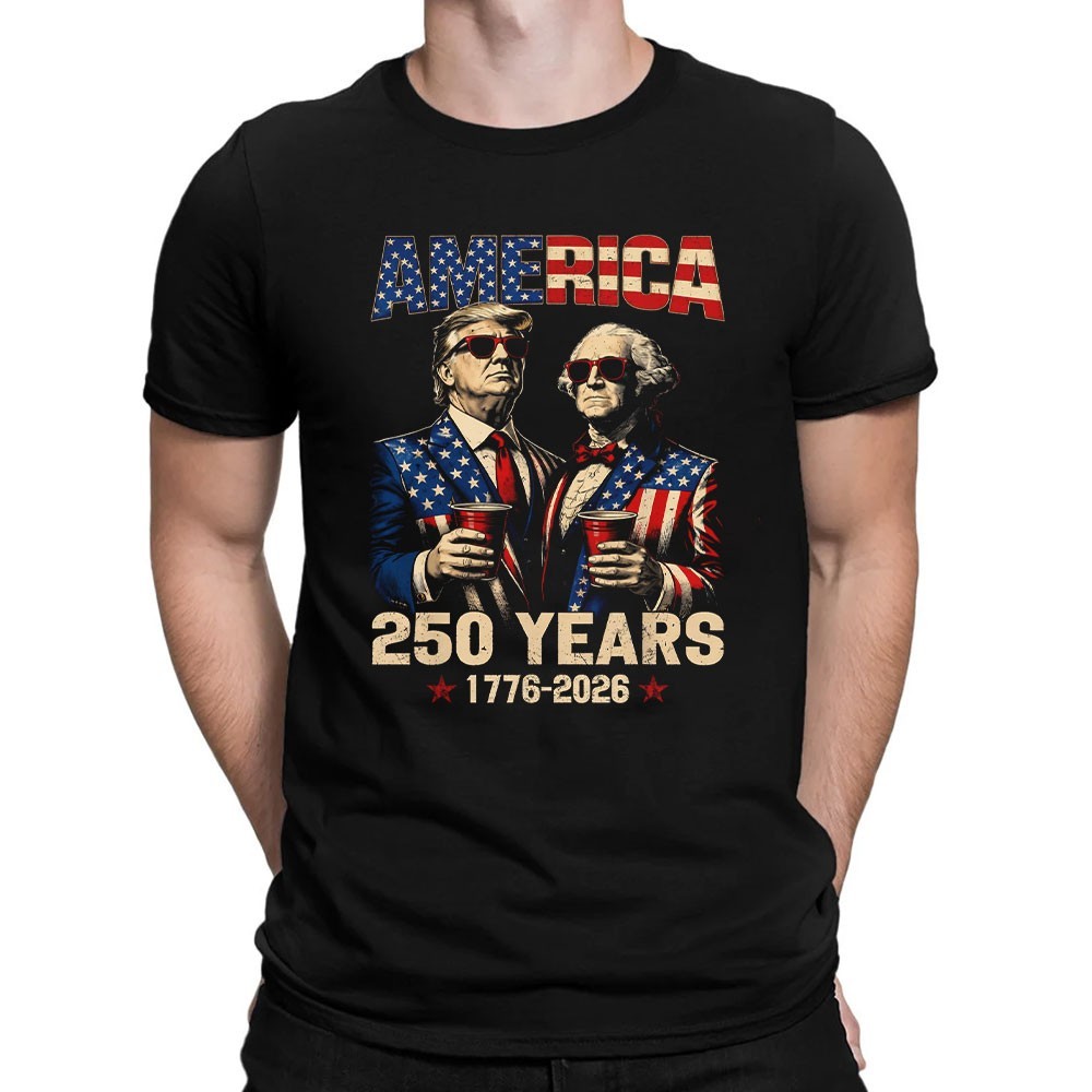 250 Years America Anniversary 250th Funny Trump Washington Unisex T-Shirt