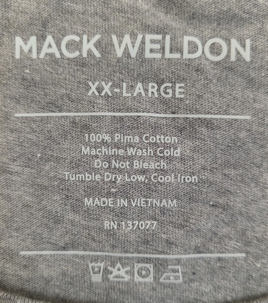 New Mack Weldon Pima Crewneck T-shirt Men’s US Size XXL