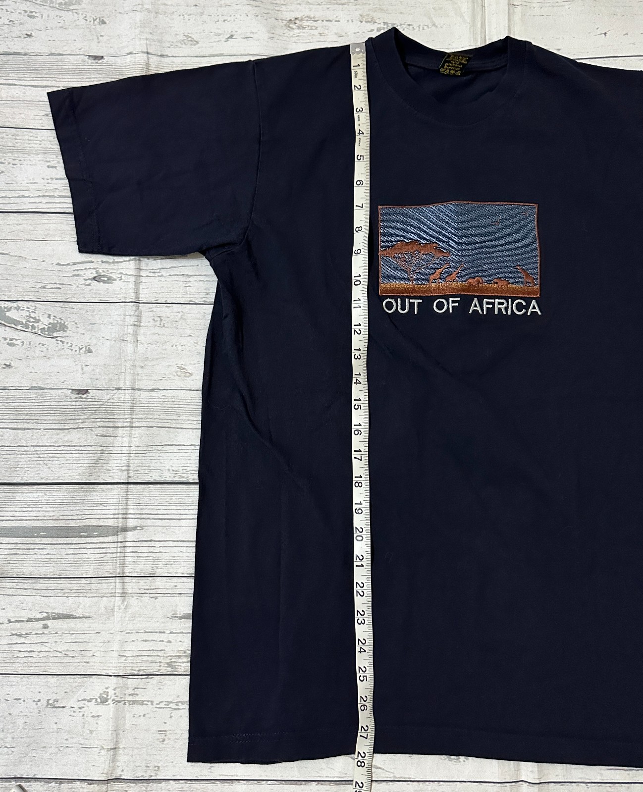 Out Of Africa Punch Mens T-Shirt 100% Cotton Made in Kenya Size M Black