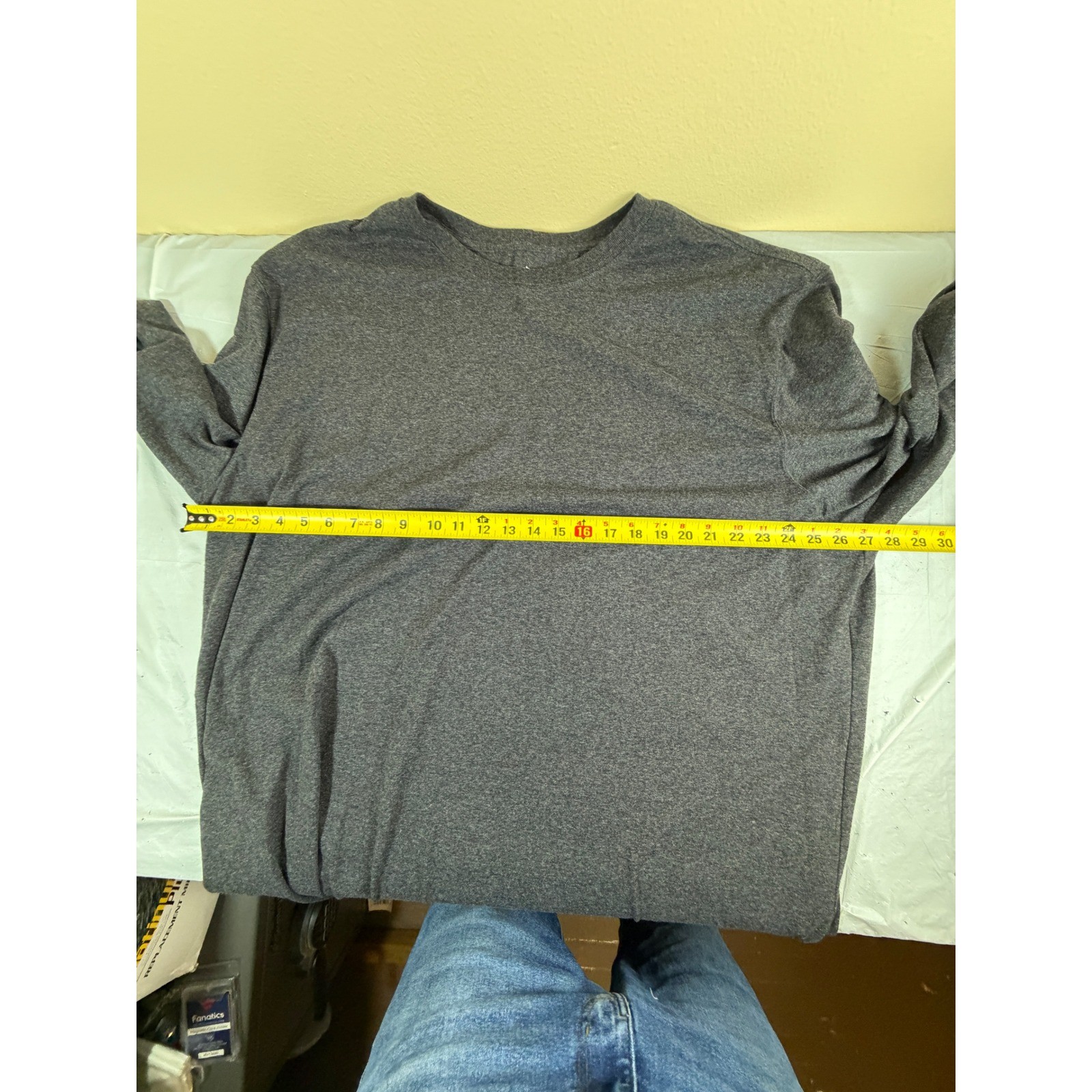 Carhartt Mens 3XL Tall Loose Fit Long Sleeve T-Shirt Gray Orange TK0231-M