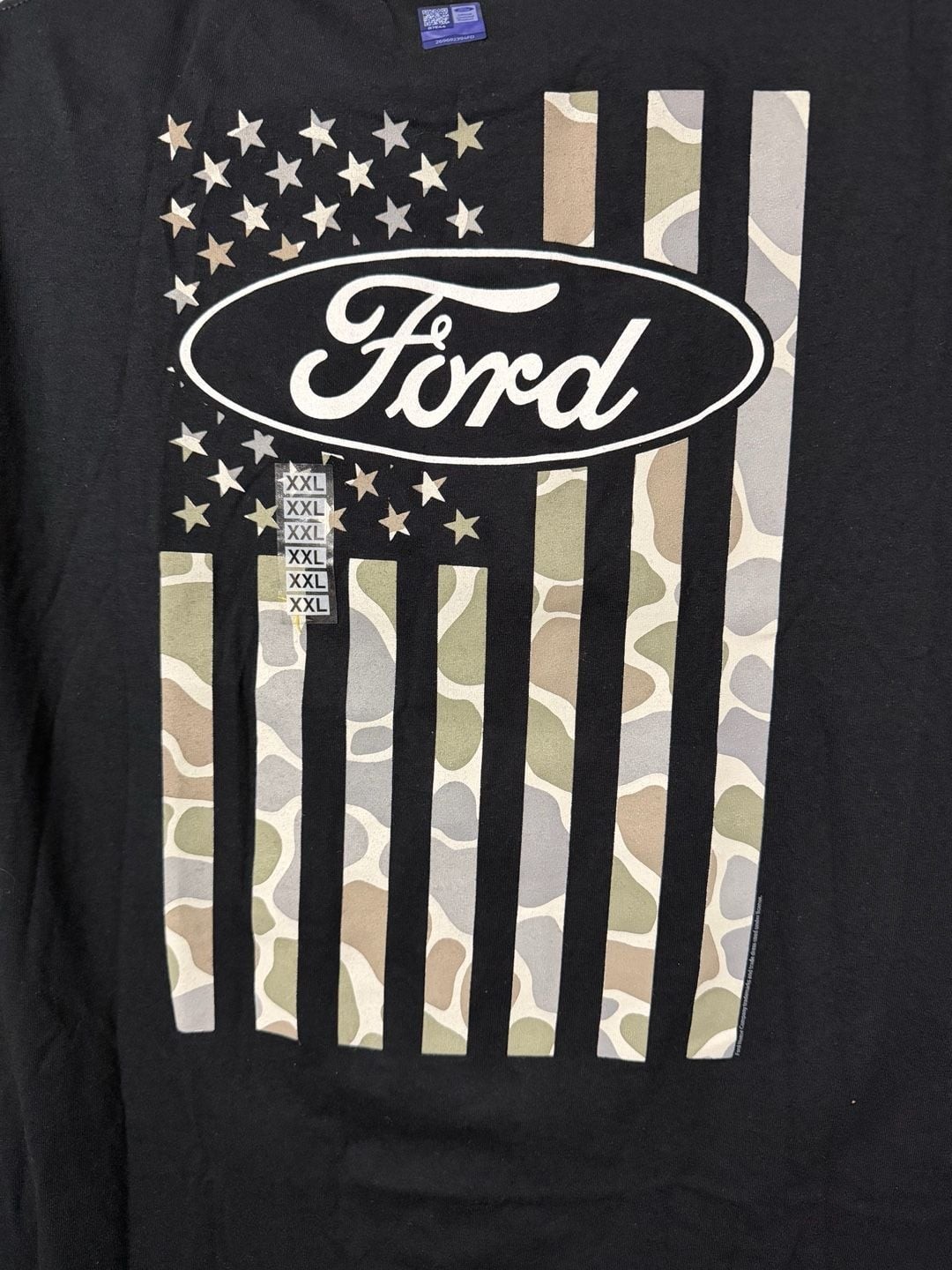 JEDCO Ford American Flag Camo Graphic T-Shirt