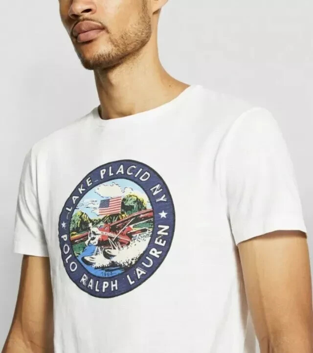 NEW Polo Ralph Lauren Lake Placid Seaplane Sportsman NY T Shirt LG / XL